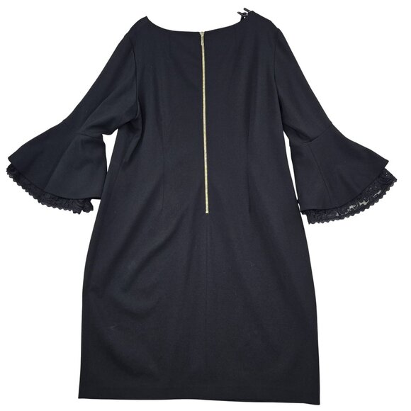 Calvin Klein Womens Black Bell Sleeve Dress 20W Polyester & Spandex - Picture 2 of 6